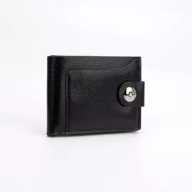 Портмоне на магните, для купюр, для карт, для монет, цвет чёрный