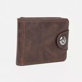 Портмоне мужское на магните, для купюр, для карт, для монет, цвет коричневый