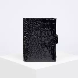 Портмоне на магните для автодокументов и паспорта, цвет чёрный