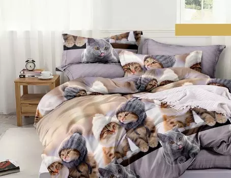 Постельное белье 1,5 сп (2 нав. 50х70)