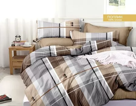 Постельное белье 1,5 сп (2 нав. 50х70)