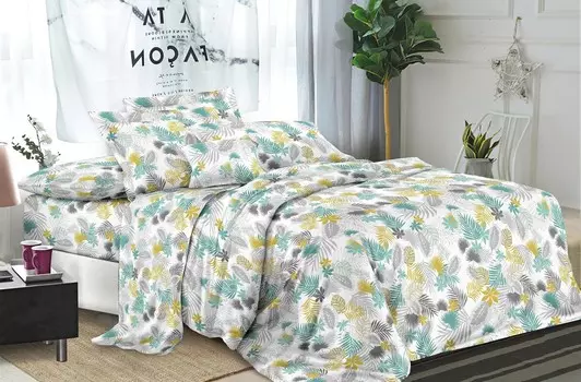 Постельное белье "Тропическая нежность" (евро)