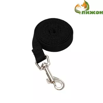 Поводок 1,2 м х 2 см, полиэстер, черный
