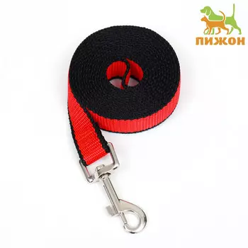 Поводок 2 м х 2 см, красно-черный