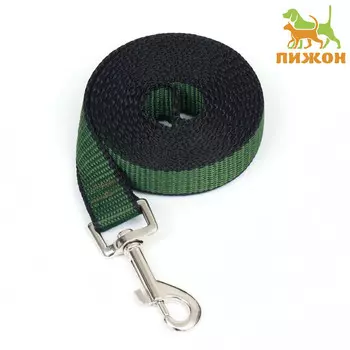 Поводок 2 м х 2 см, зелено-черный