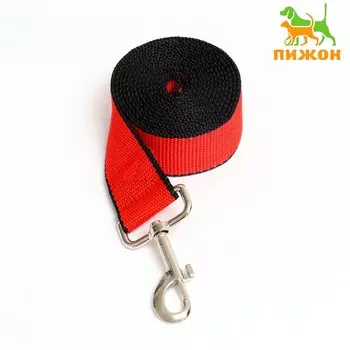 Поводок 2 м х 4 см, красно-черный