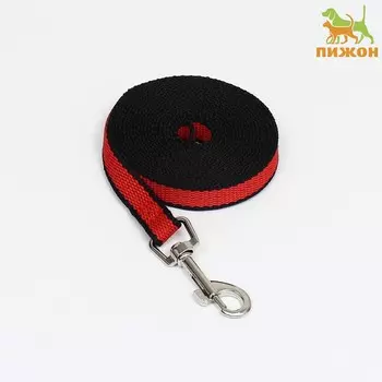 Поводок 3 м х 1,5 см, красно-черный