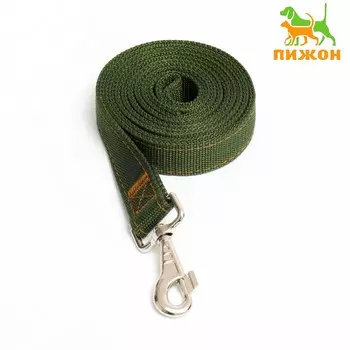 Поводок двухслойный с усиленным карабином, 2 м 3 см, зеленый