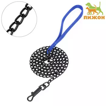 Поводок металлический, 120 см 2 мм, черный