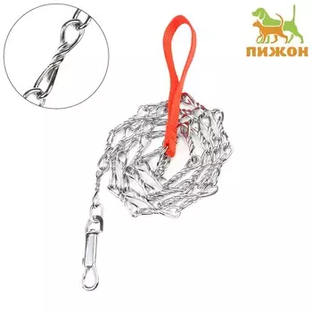 Поводок металлический витой с нейлоновой ручкой, 180 см 3.5 мм