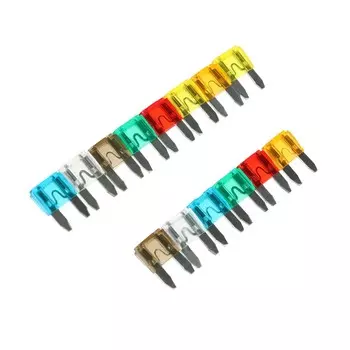 Предохранитель мини, 5а, 7.5а, 10а, 15а, 20а, 25а, 30а, набор 14 шт