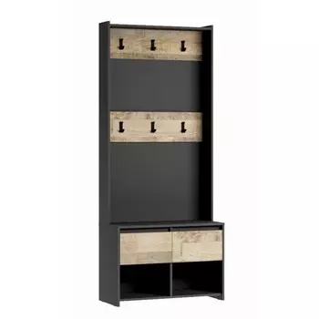 Прихожая денвер, 800х360х1925, графит/дуб гранж