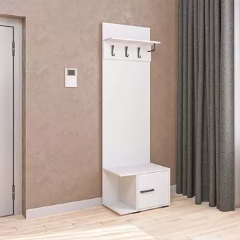 Прихожая ника 650х430х2100 белая