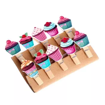 Прищепки декоративные с веревкой для подвеса