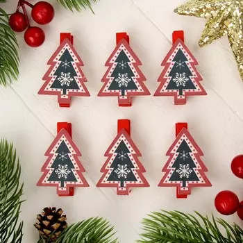 Прищепки декоративные новогодние