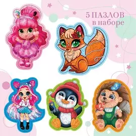 Промобокс фигурные пазлы для девочек