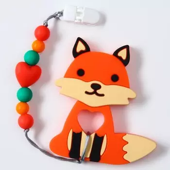 Прорезыватель силиконовый на держателе