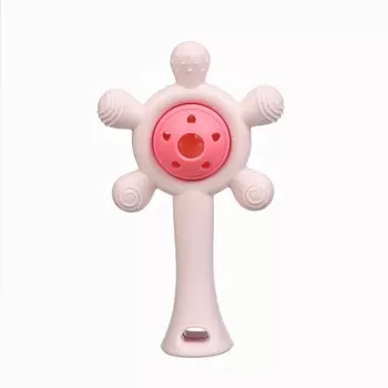 Прорезыватель силиконовый с погремушкой крошка я