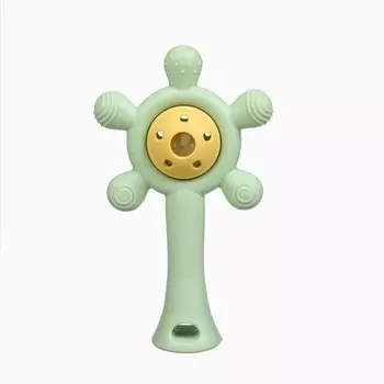 Прорезыватель силиконовый с погремушкой крошка я