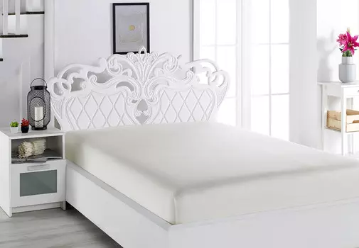 Простынь сатин на резинке 160x200+30 см