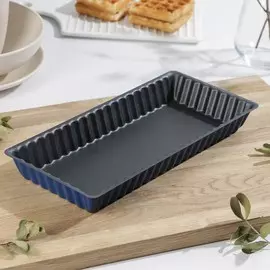 Противень, 28×13×3 см, антипригарное покрытие, цвет синий