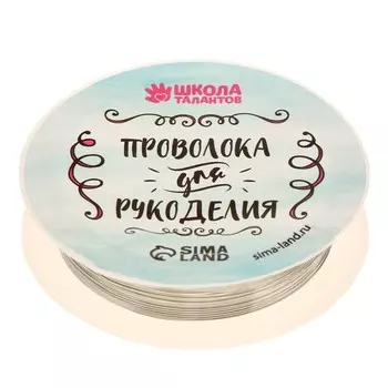 Проволока для творчества и бисероплетения, d=0.3 мм, 10 м, серебряный