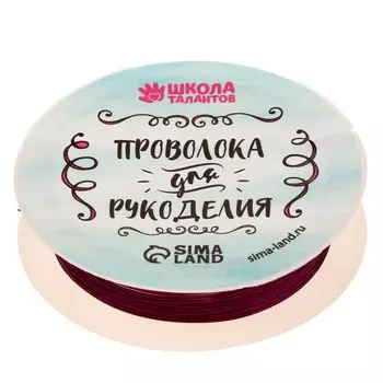 Проволока для творчества и бисероплетения, d=0.3 мм, 10 м, фиолетовый
