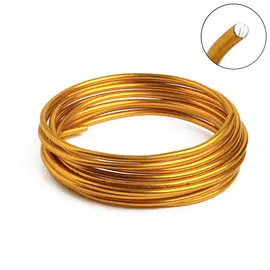 Проволока для плетения d=3.8мм, намотка 3м, цвет золотой