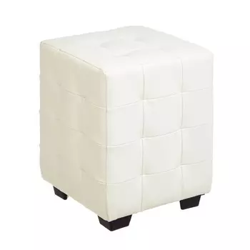 Пуф кусен, 300х300х400, белый кожзам