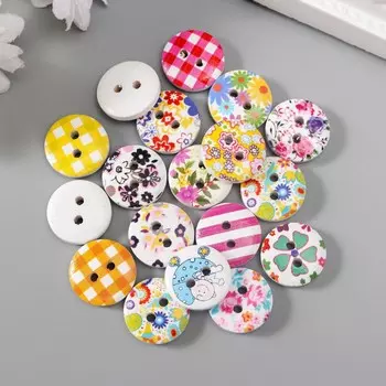 Пуговицы декоративные дерево