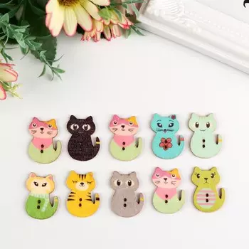 Пуговицы дерево для творчества 2 прокола