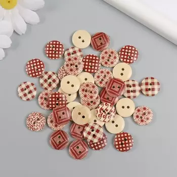 Пуговицы дерево для творчества 2 прокола