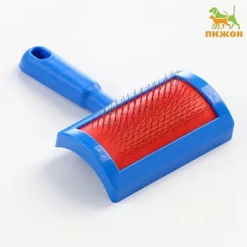 Пуходерка без капель полукруглая, 8.513 см, синяя