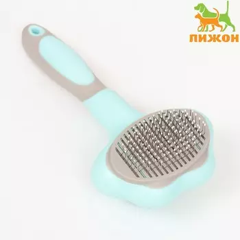 Пуходерка пластиковая с функцией самоочистки, 918.5 см, бирюзовая