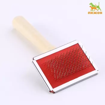 Пуходерка wood малая без капель, деревянная ручка, 612 см