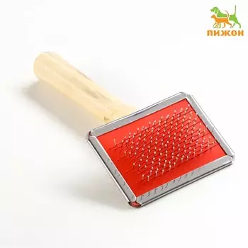 Пуходерка wood малая с каплями, деревянная ручка, 612 см