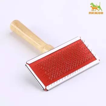 Пуходерка wood средняя без капель, деревянная ручка, 912 см