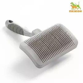 Пуходерка с самоочисткой без капель увеличенная, 10.516.5 см, серая