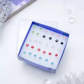 Пусеты в коробочке 15 пар