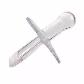 Соска - пустышка цельносиликоновая классическая крошка я, от 3 мес., цвет прозрачный