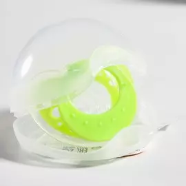 Соска-пустышка классическая, силикон, от 3 мес., в конейнере, цвет зеленый
