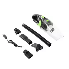 Пылесос автомобильный cartage, беспроводной, 5 насадок, 130 вт, 12 в, черно-зеленый