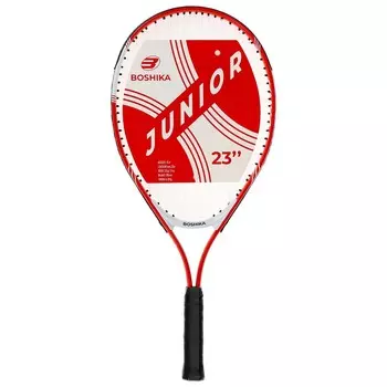 Ракетка для большого тенниса детская boshika junior, алюминий, 23'', цвет красный
