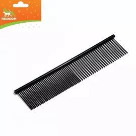 Расческа для шерсти с гальваническим покрытием, 18.84.2 см, черная