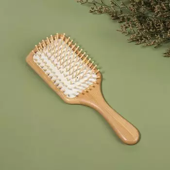 Расческа массажная bamboo, широкая, бамбуковая, 825(±1) см