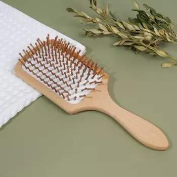 Расческа массажная, 9 24,5 см, цвет бежевый