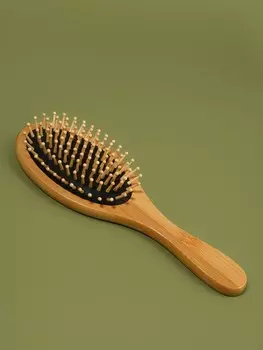 Расческа массажная bamboo, бамбуковая, овальная, 248 см