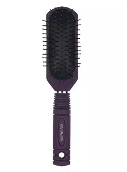 Расческа массажная с пластик. зубьями, ФИОЛЕТОВАЯ 22,5см 301-045#5