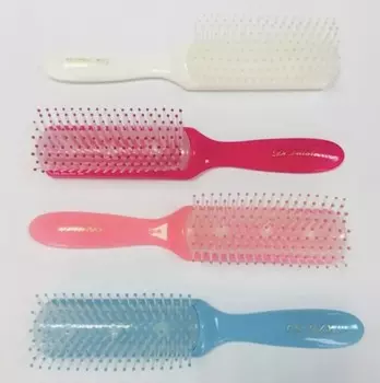 Расческа массажная с пластик. зубьями, малая Fresco 21см 301-001#8