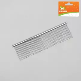 Расческа металлическая большая, редкие и частые зубья, 195 см